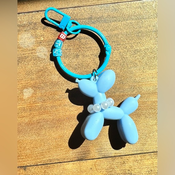 Blue Balloon Dog Keychain Bag Charm - Picture 3 of 6